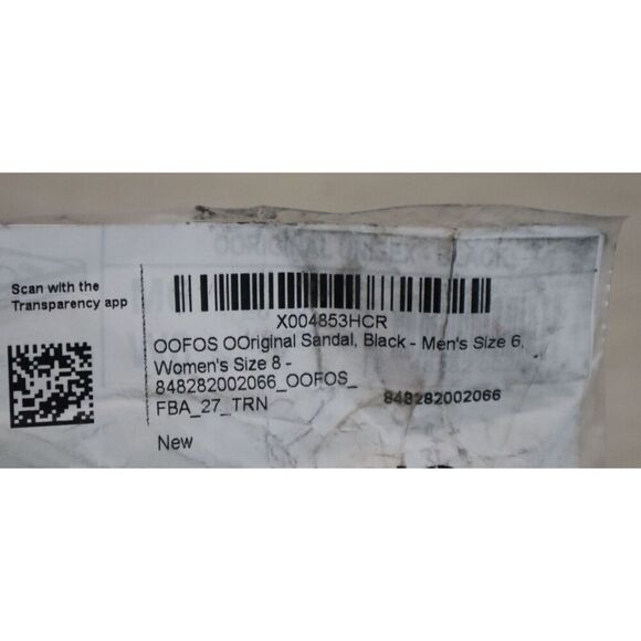 OOFOS 1000 Unisex Men's Sz 6 Women's Sz 8 Black OOriginal Flip Flop Sandals - Picture 14 of 14